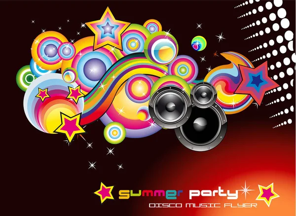 Summer Party Background Vector Illustration — Stock Vector