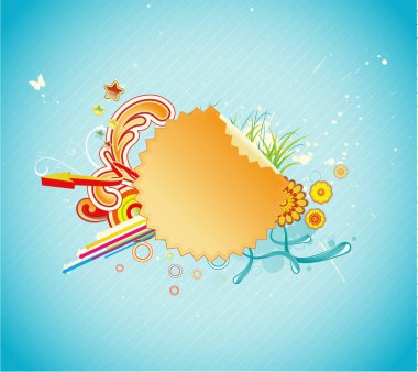 Renkli lekeli renkli çiçek arkaplanı, vektör illüstrasyonu