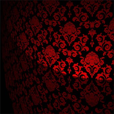 Kırmızı süslemeli soyut arkaplan