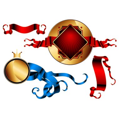 Yılbaşı ve yeni yıl ögeleri vektör kümesi