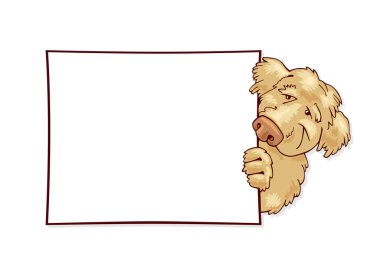 köpek, illüstrasyon, arka plan vektörü.