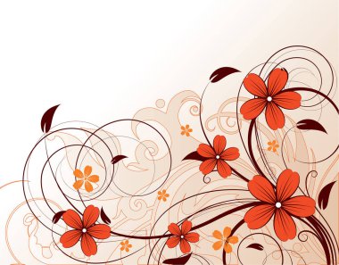 Çiçek arkaplanının vektör çizimi 