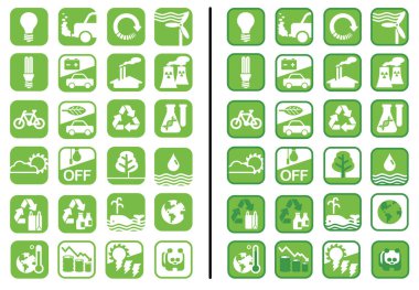 Web için simgelerin vektör illüstrasyonu 