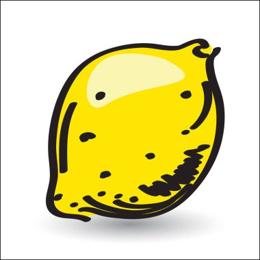 vektör illüstrasyonu, limon simgesi arkaplanı