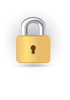 asma kilit ikon vektör çizimi