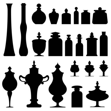 Farklı çömlek türlerinden farklı dekoratif siluetler.