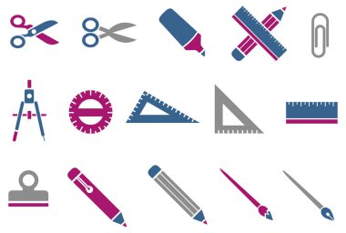 okul ve eğitim ikonları vektör illüstrasyonu