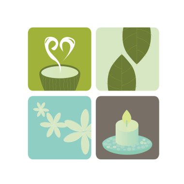 Spa ve güzellik simgeler, vektör çizim