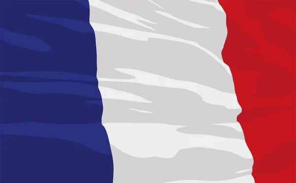 Bandeira França Ilustração Vetor Eólico — Vetor de Stock