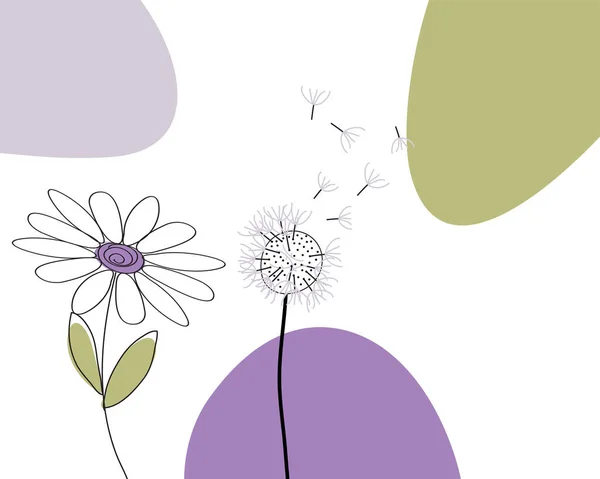 Векторні Ілюстрації Абстрактний Квітковий Фон Простором Тексту — стоковий вектор