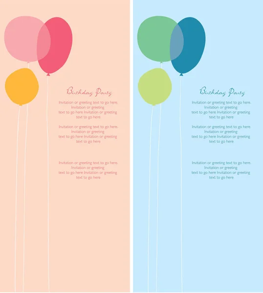 Beyaz Arkaplanda Vektör Balon Pankart Seti Doğum Günü Tebrik Kartı — Stok Vektör