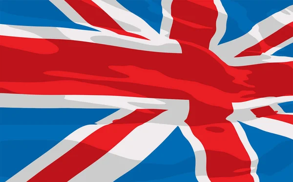 Флаг Великобритании Векторная Иллюстрация Простая Конструкция — стоковый вектор