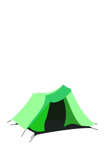 Camping Tent Vector Icon Vector Illustration Simple Design — Stock Vector