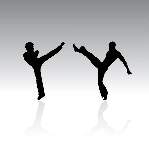 Karate Bojových Umění Bojovník — Stockový vektor