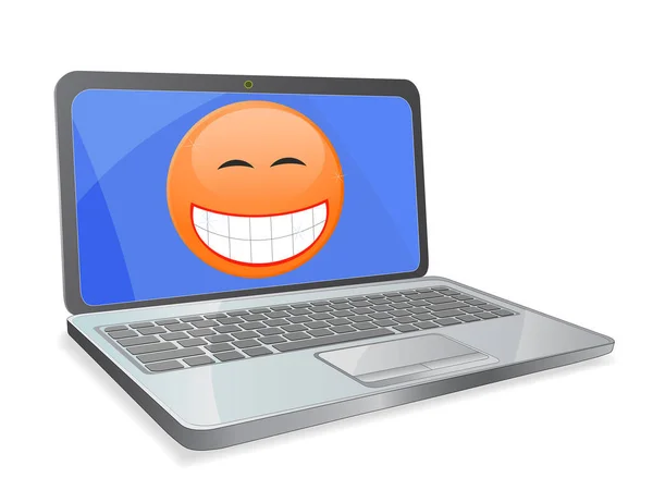 Computer Smiley Emoticon Vector Illustration — Stock Vector