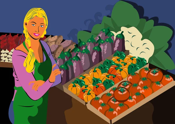 Sebzelerin Vektör Çizimi — Stok Vektör