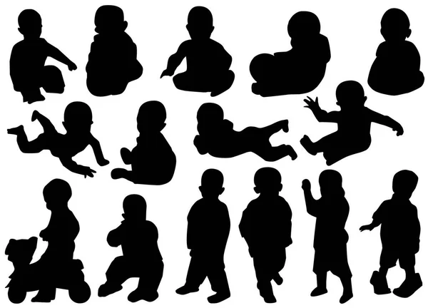 Ilustración Vectorial Bebés — Archivo Imágenes Vectoriales