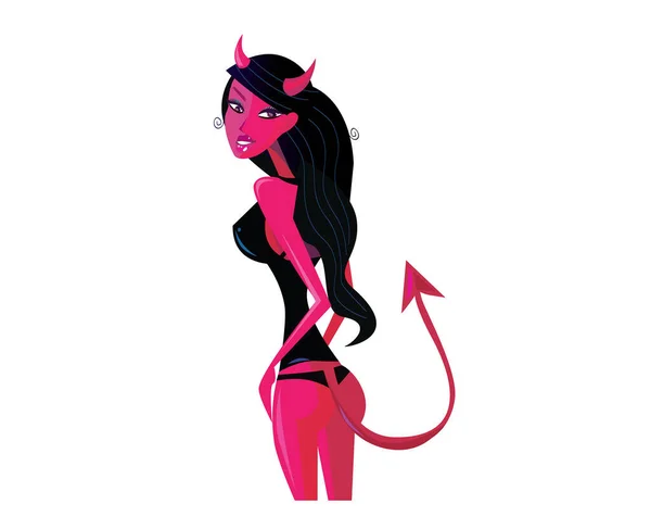Векторні Ілюстрації Диявольської Жінки — стоковий вектор