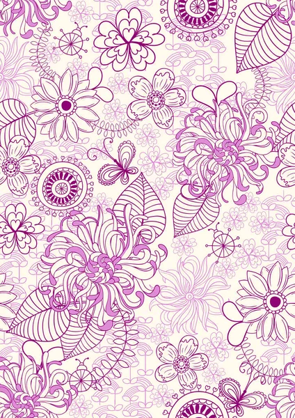 Illustration Vectorielle Fond Floral — Image vectorielle