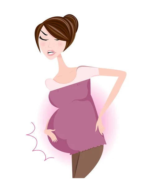 Ilustración Vectorial Mujer Embarazada — Vector de stock
