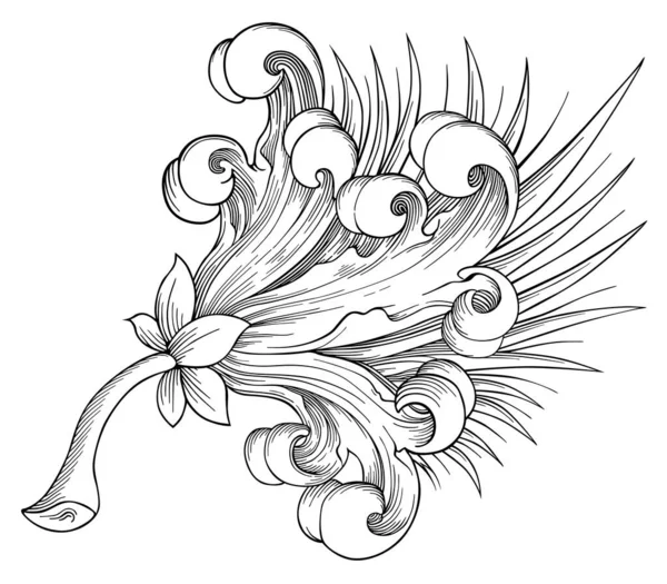Vektorová Ilustrace Květinového Pozadí — Stockový vektor