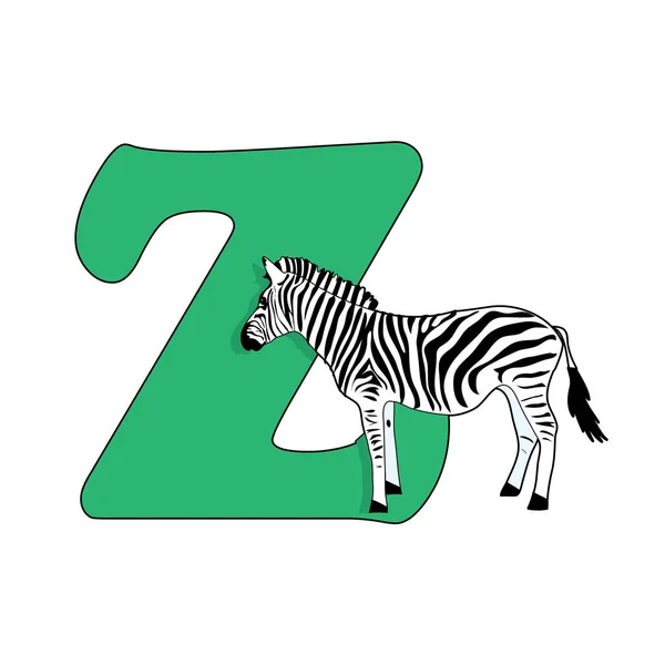 Logo Zèbre Lettre — Image vectorielle
