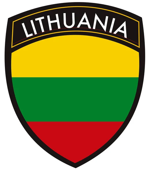 Flaga Lithuania Białym Tle Wektor Ilustracja — Wektor stockowy