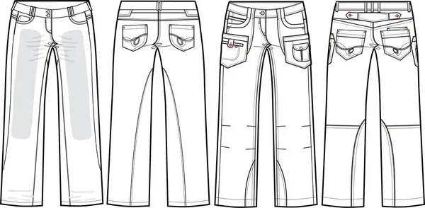 Calças Jeans Vetor Ilustração — Vetor de Stock
