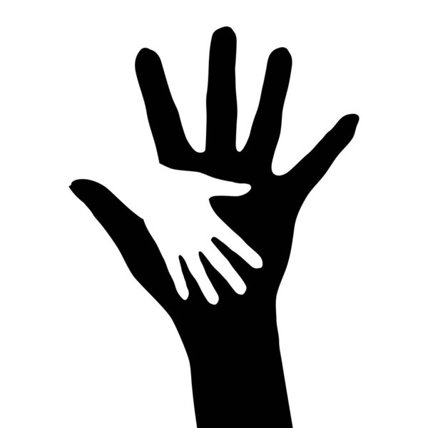 hands with help gesture icon
