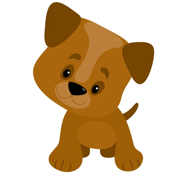 かわいい漫画子犬のベクター — ストックベクタ