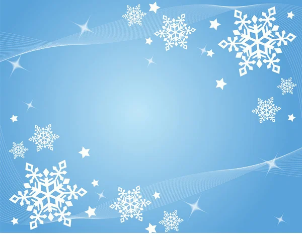 Boże Narodzenie Nowy Rok Tła Płatków Śniegu — Wektor stockowy