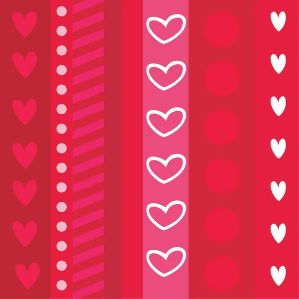 Vector Illustration Cute Hearts Pattern Valentines Day — Stock Vector