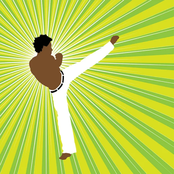 Ilustracja Zawodnika Karate — Wektor stockowy
