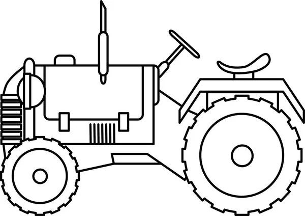 Gambar Vektor Dari Traktor Kartun - Stok Vektor