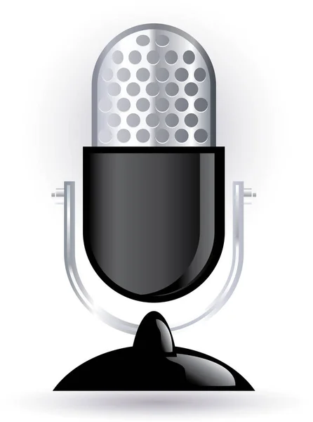 Icône Microphone Illustration Vectorielle Conception Simple — Image vectorielle