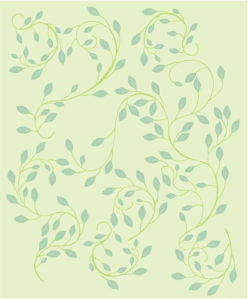 Цветочный Бесшовный Узор Листья Ягоды Ветви Заднем Плане — стоковый вектор