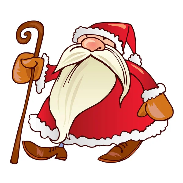 Ilustração Vetorial Desenhos Animados Papai Noel — Vetor de Stock