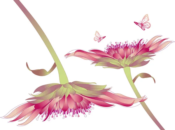 Suluboya Çiçek Yaprakları — Stok Vektör