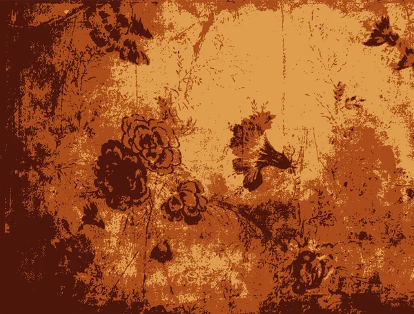 Abstrakter Orangefarbener Hintergrund Mit Grunge Textur Und Platz Für Text — Stockvektor