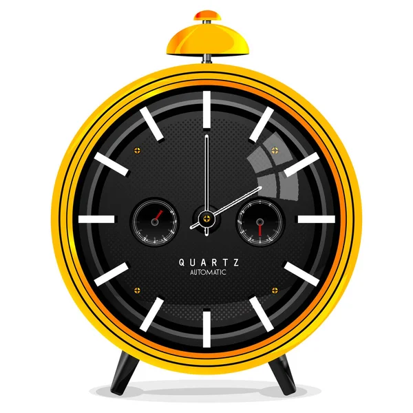 Realistische Gedetailleerde Realistische Alarm Horloge — Stockvector