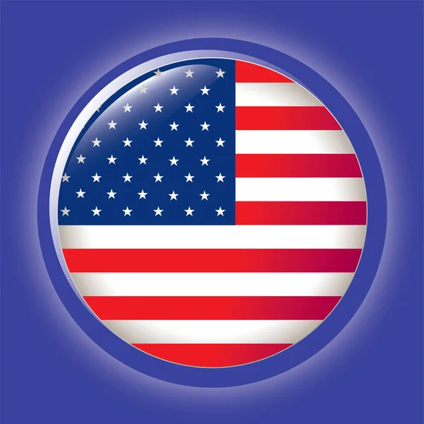 Usa Flagga Vektor Illustration — Stock vektor