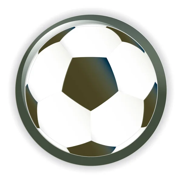 Soccer Ball Web Icon Vector Illustration — Stock Vector