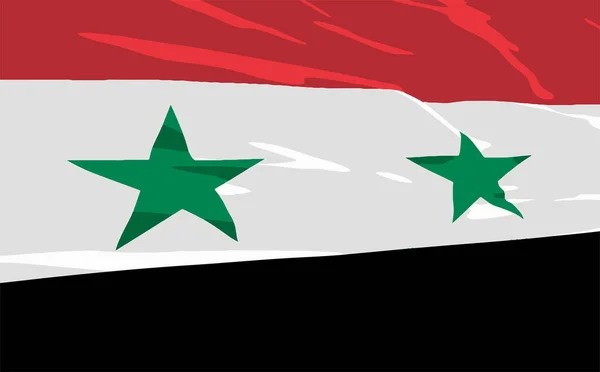 Syrien Flaggvektor Illustration — Stock vektor