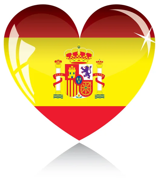 Herzfahne Des Spanischen Symbolvektors — Stockvektor
