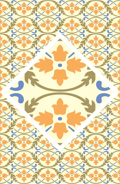 Carreaux Azulejos Portugais Motif Sans Couture — Image vectorielle