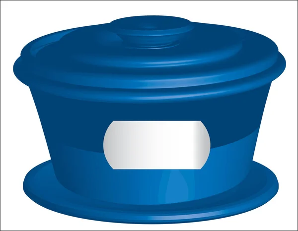 Illustration Vectorielle Pot Céramique Bleue — Image vectorielle