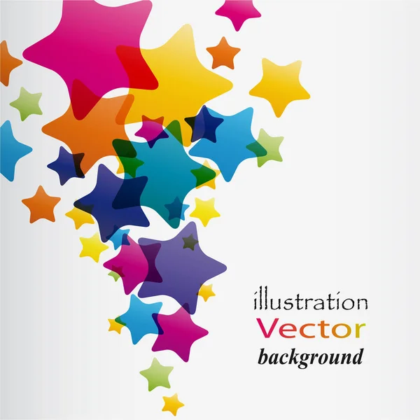 Ilustração Vetorial Estrelas Coloridas — Vetor de Stock