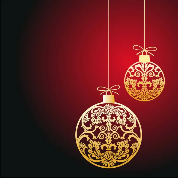 Heureux Fond Nouvelle Année Avec Des Boules Noël — Image vectorielle
