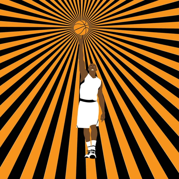 Basketbalový Hráč Vektorové Ilustrace — Stockový vektor