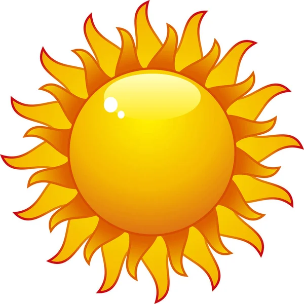 Abbildung Gelber Sonnenvektor — Stockvektor